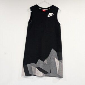 Nike Skyscraper Sleeveless Sweatshirt Dress Black Grey Size Small